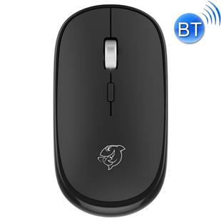 Ajazz DMT045 1600DPI 4-buttons Wireless Silent Ultra-thin Notebook Home Business Office Portable Rechargeable Mouse, Style:2.4G+Bluetooth Dual-mode(Black)