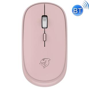 Ajazz DMT045 1600DPI 4-buttons Wireless Silent Ultra-thin Notebook Home Business Office Portable Rechargeable Mouse, Style:2.4G+Bluetooth Dual-mode(Pink)