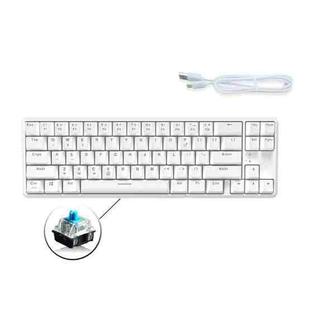 Ajazz K680T Mini USB Wired Dual-mode Charging 68-keys Laptop Bluetooth Mechanical Keyboard, Cable Length: 1.6m, Style:Green Shaft(White)