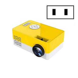 S261/J16 Home Mini HD 1080P Portable LED Projector, Support TF Card / AV / U Disk, Plug Specification:US Plug(Yellow White)
