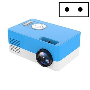 S261/J16 Home Mini HD 1080P Portable LED Projector, Support TF Card / AV / U Disk, Plug Specification:EU Plug(Blue White)