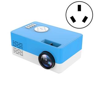 S261/J16 Home Mini HD 1080P Portable LED Projector, Support TF Card / AV / U Disk, Plug Specification:AU Plug(Blue White)