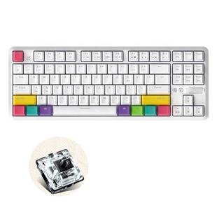 Ajazz K870T 87-keys Wired Bluetooth + Type-C Rechargeable Mechanical Keyboard  Mini RGB Backlit Keyboard, Cable Length: 1.6m(Black Shaft)
