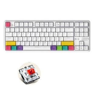 Ajazz K870T 87-keys Wired Bluetooth + Type-C Rechargeable Mechanical Keyboard  Mini RGB Backlit Keyboard, Cable Length: 1.6m(Red Shaft)