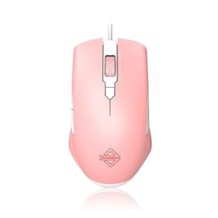 Ajazz AJ903 16000DPI 6 Buttons RGB Luminous Color Backlit Wired Mouse(Pink)