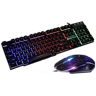 KUIYN T6 Desktop Computer Game Manipulator Sense Luminous Keyboard and Mouse Set, Cable Length: 1.5m(Black)