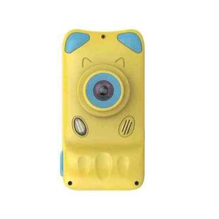 A200L 4.39 inch Cute Cartoon Style High-definition Camera Toy Front and Rear Dual-lens Camera Children Digital Camera(Yellow)