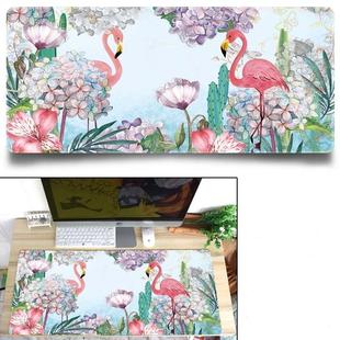 Office Heat Transfer Cute Mouse Pad Desk Mat, Colour: 700x300x3mm(Flamingo Dream)