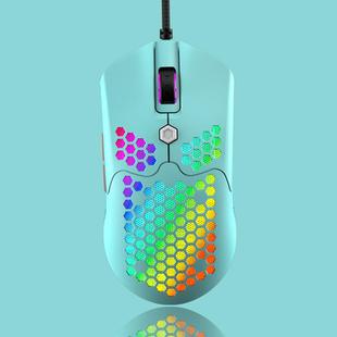 FREEDOM-WOLF M5 12000 DPI 6 Keys Wasp Lightweight Wired Hollow Gaming Mouse, Cable Length: 1.7m(Green)