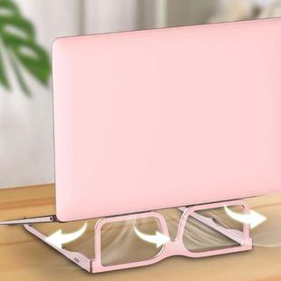 Creative Folding Glasses Stand Laptop Cooling Desktop Stand(Rose Gold)