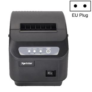 Xprinter XP-Q200II Thermal Small Receipt Printer Catering And Kitchen Receipt Printer 80mm Cutter, Interface Type:LAN Interface(EU Plug)