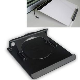 The 360-degree Rotation Angle Copy Table Base Supports Folding Computer Cooling Base Adjustment Bracket(Black)