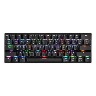 MOTOSPEED CK62 61-key Wired + Bluetooth 3.0 Dual-mode RGB Keyboard, Cable Length: 1.5m, Style:Green Shaft(Black)