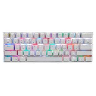 MOTOSPEED CK62 61-key Wired + Bluetooth 3.0 Dual-mode RGB Keyboard, Cable Length: 1.5m, Style:Green Shaft(White)