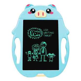 9 inch Children Cartoon Handwriting Board LCD Electronic Writing Board, Specification:Monochrome Screen(Blue Pig)