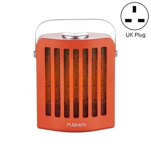 FUSHIAI Office Table Mini Small PTC Heater Desktop Quick Heat Silent Heater, Style:UK Plug(Orange)