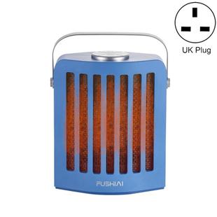 FUSHIAI Office Table Mini Small PTC Heater Desktop Quick Heat Silent Heater, Style:UK Plug(Blue)