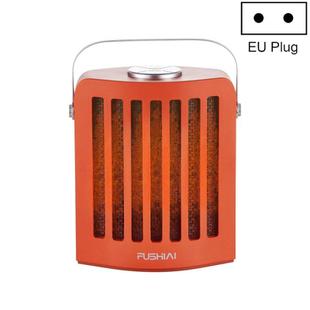 FUSHIAI Office Table Mini Small PTC Heater Desktop Quick Heat Silent Heater, Style:EU Plug(Orange)