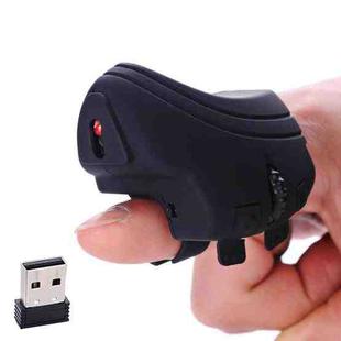 GM306 2.4GHz Wireless Finger Lazy Mice with USB Receiver(Black)