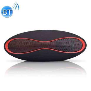 3D Stereo Mini Rugby Shape Bluetooth Speaker with TF Card Slot(Black)