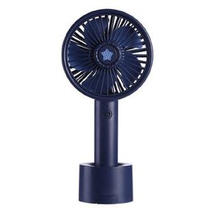 USB Portable Outdoor Mini Fan with Mobile Phone Holder Night Light Small Fan(Dark Purple)