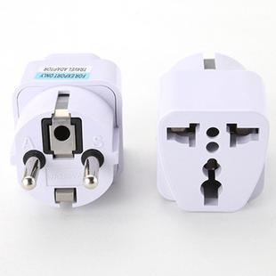 Universal UK US AU To EU AC Power Socket Plug Travel Charger Adapter Converter Power Connector EU Plug(WHITE)