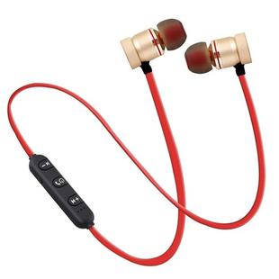 MoreBlue S07 Wireless Bluetooth Earphones Metal Magnetic Stereo Bass Headphones Cordless Sport Headset Earbuds With Microphone(Gold)