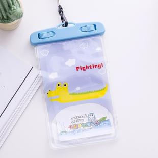 10 PCS Large Outdoor Photo Transparent Waterproof Cartoon Mobile Phone Bag, Style:Crocodile