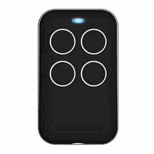 433MHz learning Code Remote Control Four Buttons Wireless Smart Home Switch((Black)