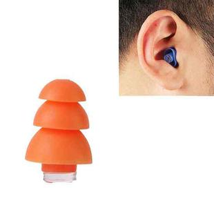 Anti-Noise Sleep Earplugs Silicone Soundproof Earplugs Industrial Noise Cancelling Silent Earplugs(Orange)