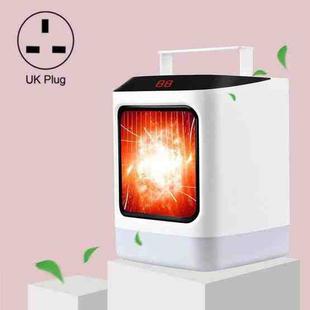 Desktop Heater With Cooling And Heating Dual Purpose Heater With Colorful Night Light Function, Style:Without Remote Control, Plug Type:UK Plug