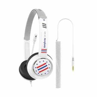 DANYIN DT326 Head-mounted Desktop Computer Children Learning Wire Headset with Microphone, Cable Length:1.8m, Style:Star Flag(White)