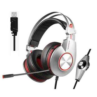 XIBERIA K5 Subwoofer 7.1 Music Gaming Headset, Cable Length: 2m, Style:Single USB(Gray)