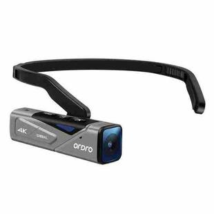 ORDRO EP7 4K Head-Mounted  Auto Focus Live Video Smart Sports Camera, Style:Without Remote Control(Silver Black)