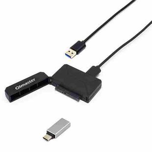 Olmaster External Notebook Hard Drive Adapter Cable Easy Drive Cable USB3.0 to SATA Converter, Style:Hard Disk + Type-C Adapter, Size:2.5 Inch