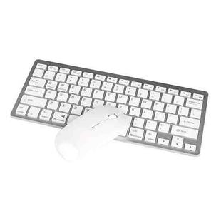 X5 Ultra-Thin Mini Wireless Keyboard + Wireless Mouse Set, Support Win / Android / IOS System(Silver)