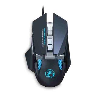 IMICE T96 7 Keys 7200 DPI USB Mechanical Gaming Counterweight Macro Programming RGB Lighting Effect Metal Dual-Mode Wired Mouse, Cable Length: 1.8m(Black)