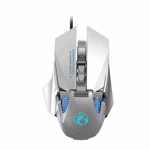 IMICE T96 7 Keys 7200 DPI USB Mechanical Gaming Counterweight Macro Programming RGB Lighting Effect Metal Dual-Mode Wired Mouse, Cable Length: 1.8m(Silver)