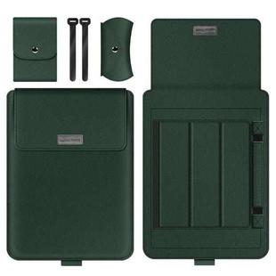 A2 4 in 1 Computer Bracket Liner Bag Storage Bag, Size:15 inch(Green)