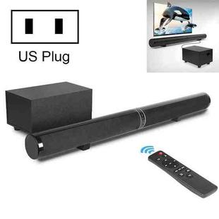 LP-1807P 45W Home Theater Audio Subwoofer Echo Wall Soundbar, Plug Type:US Plug(Black)