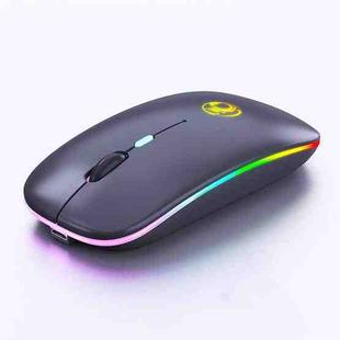 iMICE  E-1300 4 Keys 1600DPI Luminous Wireless Silent Desktop Notebook Mini Mouse, Style:Dual-modes Luminous Edition(Black)
