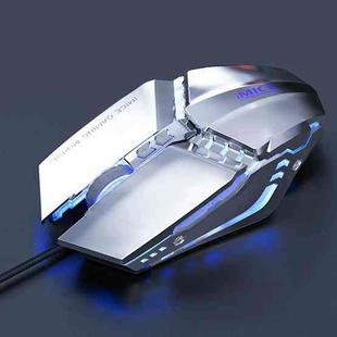 iMICE T80 7 Keys 3200 DPI Macro Programming Mechanical Gaming Wired Mouse, Cable Length: 1.8m(Silver Gray)