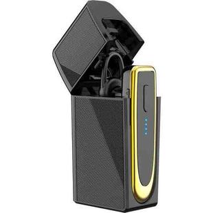K23 Bluetooth 5.0 Business Wireless Bluetooth Headset, Style:Caller Name+Charging Box(Black And Gold)