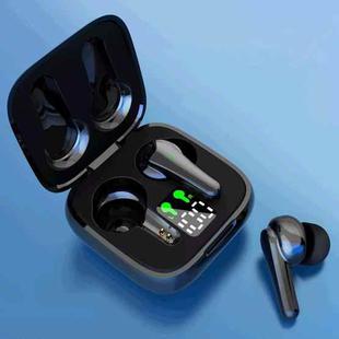 J6 TWS ANC Noise Cancelling Digital Display Wireless Bluetooth Headse(Black)