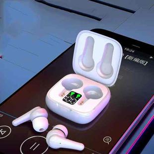 J6 TWS ANC Noise Cancelling Digital Display Wireless Bluetooth Headse(White)