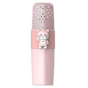 K9 Children Wireless Bluetooth Mobile Phone K Song Treasure Microphone Audio(Pink Cat)