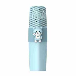 K9 Children Wireless Bluetooth Mobile Phone K Song Treasure Microphone Audio(Blue Cat)