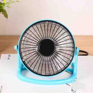 Household Heater Small Sun Electric Fan Mini Heater Desktop Heater, CN Plug, Colour: (Four Inches) Plastic Blue