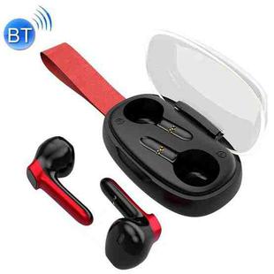 B60 TWS Binaural Digital Display Noise Cancelling Touch Wireless Bluetooth Earphone (Red Black)