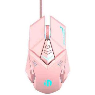 Inphic PW5P 4800 DPI 7 Keys Home Computer USB Gaming Luminous Wired Mouse, Cable Length: 1.5m(Pink)